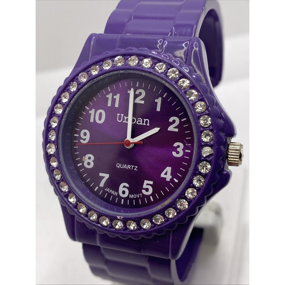 Vintage Urban Womens Purple Cuff Bange Watch New Battery